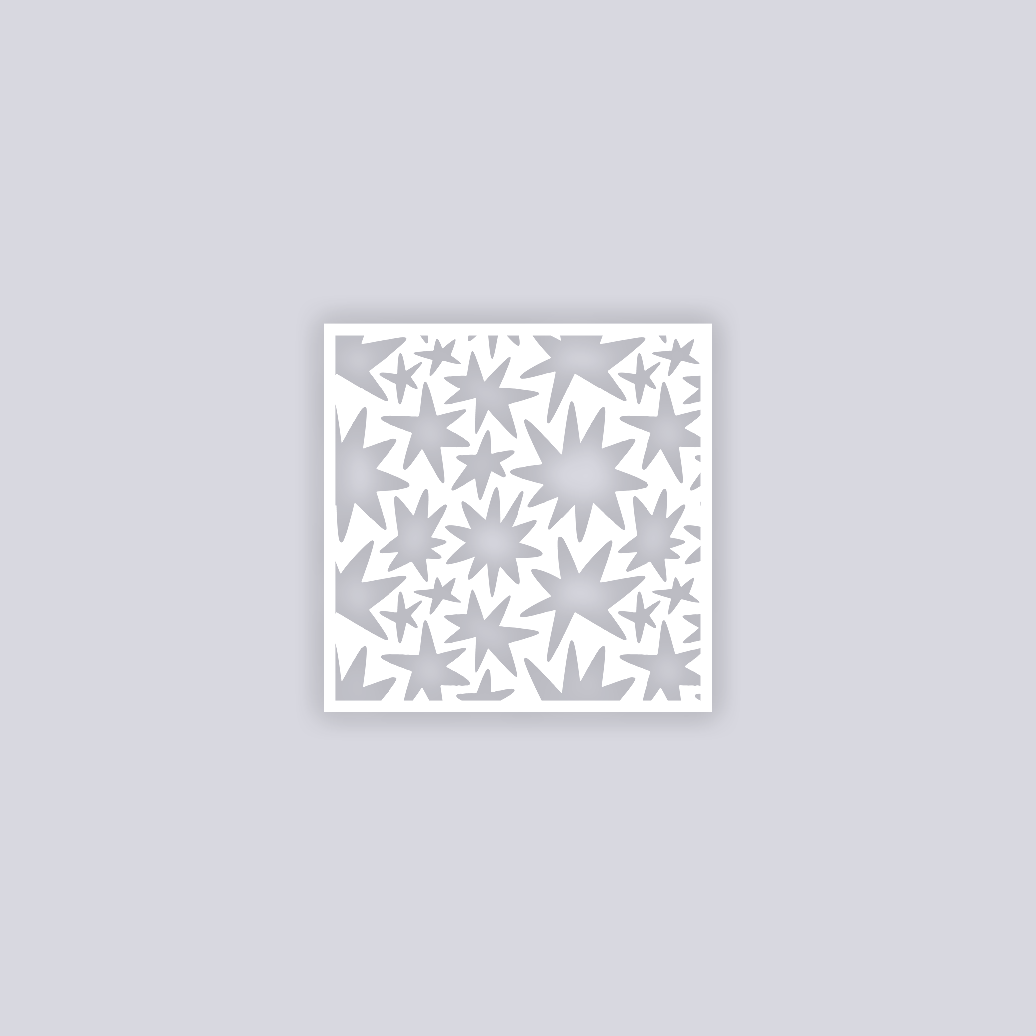 Starburst Square Clay Stencil