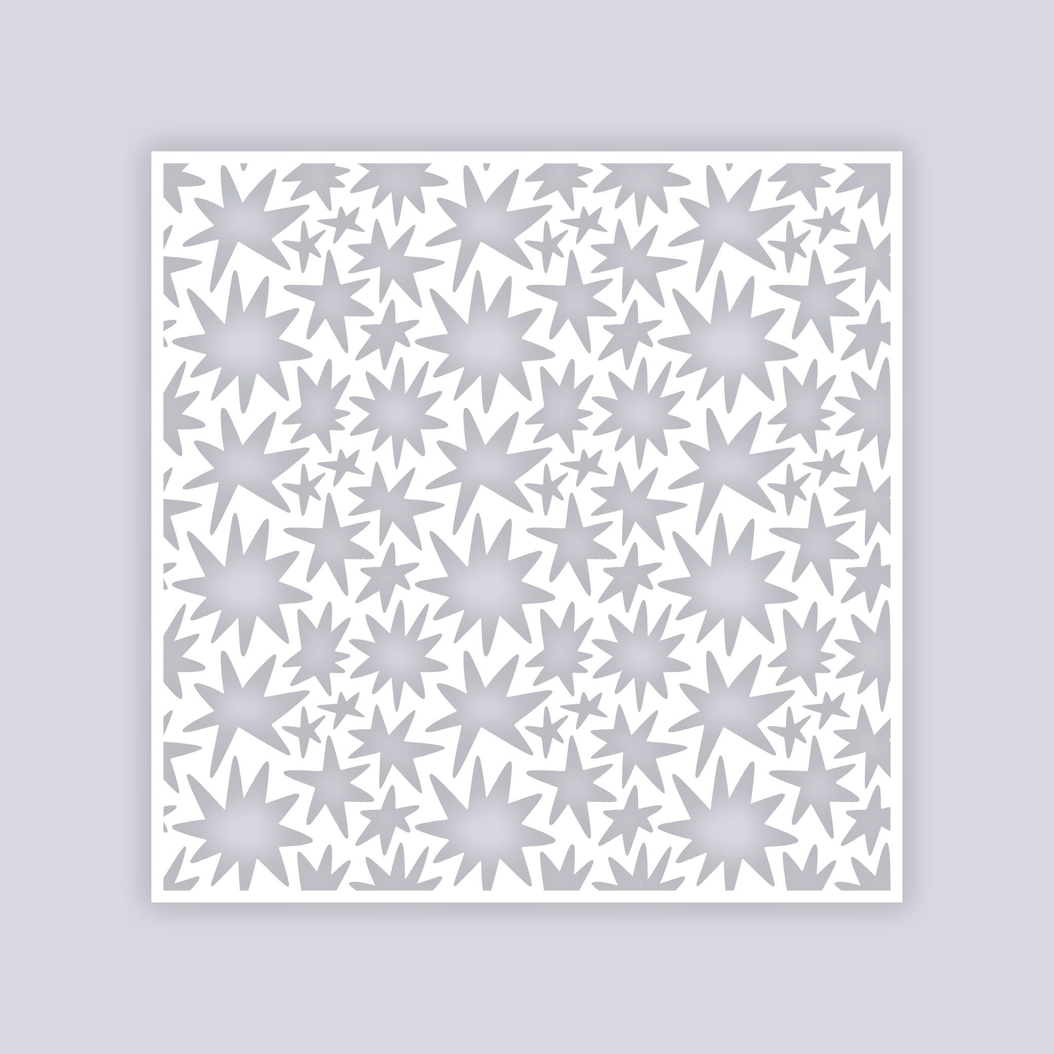 Starburst Square Clay Stencil