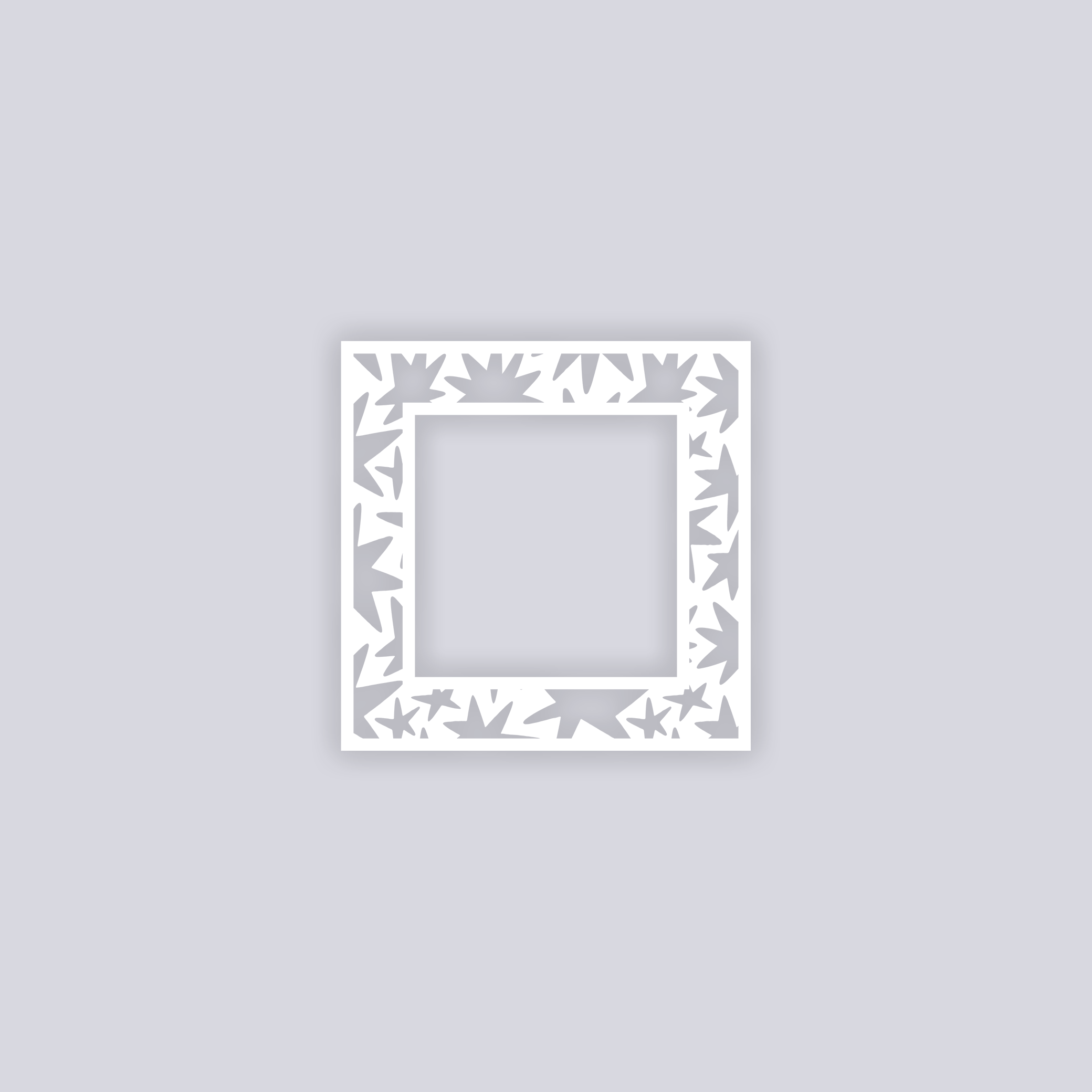 Starburst Square Rim Clay Stencil