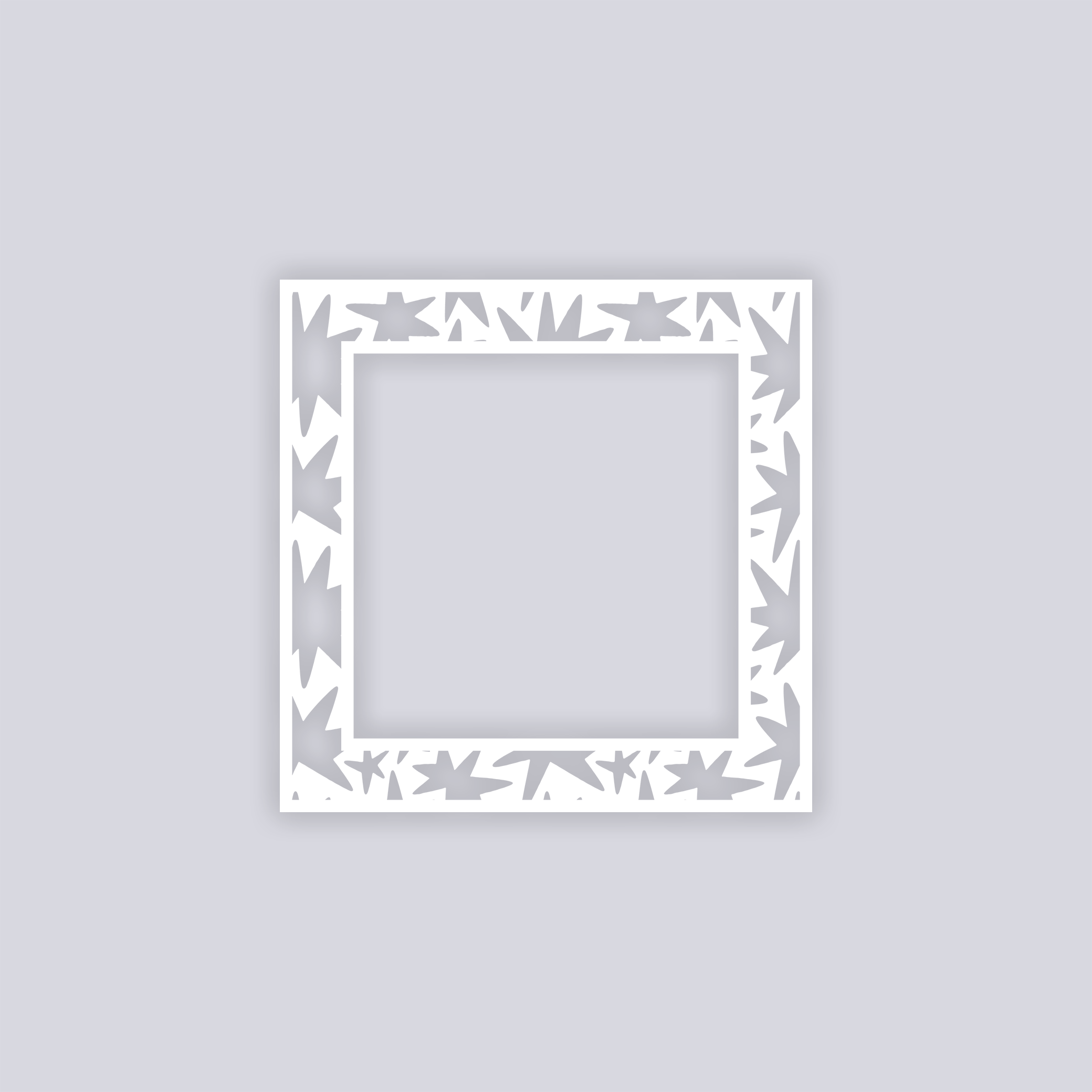 Starburst Square Rim Clay Stencil