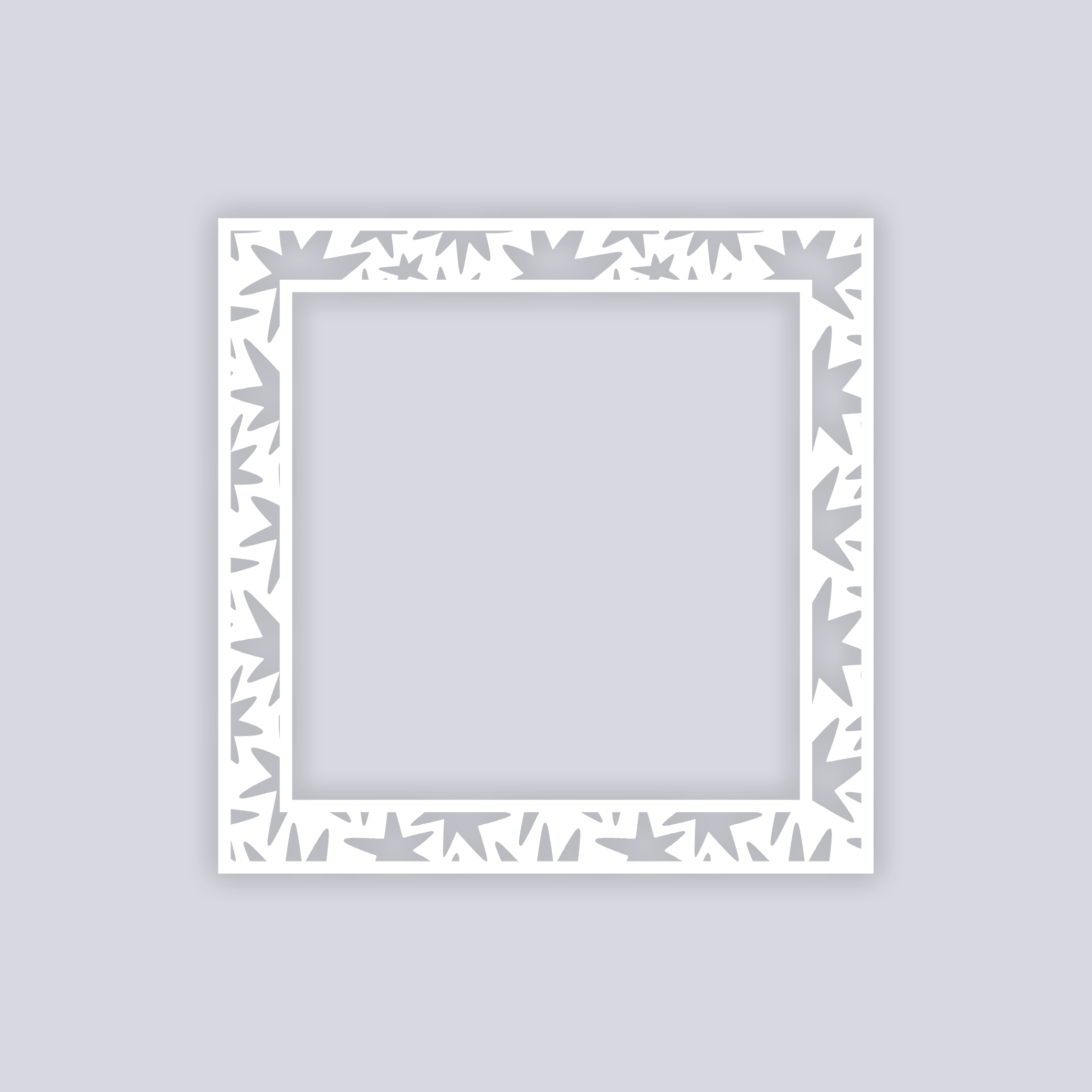 Starburst Square Rim Clay Stencil