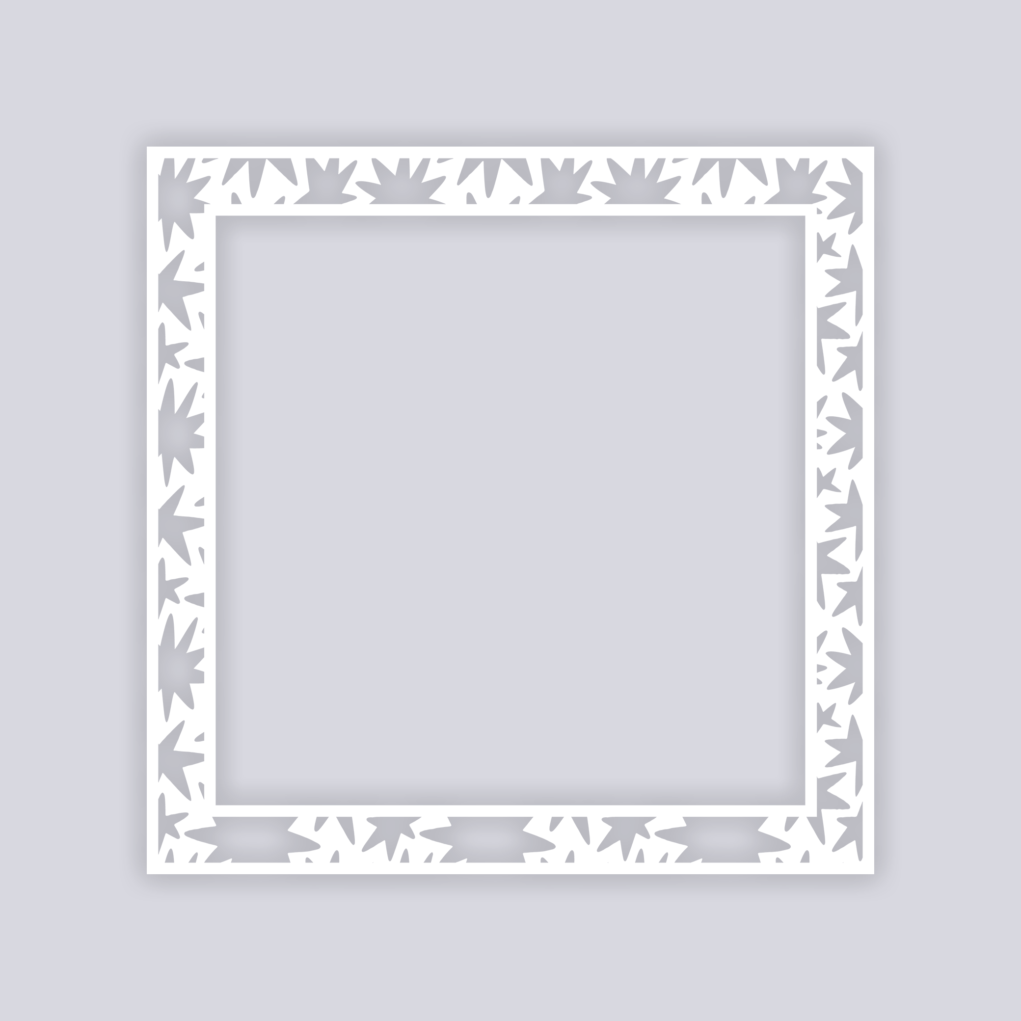 Starburst Square Rim Clay Stencil