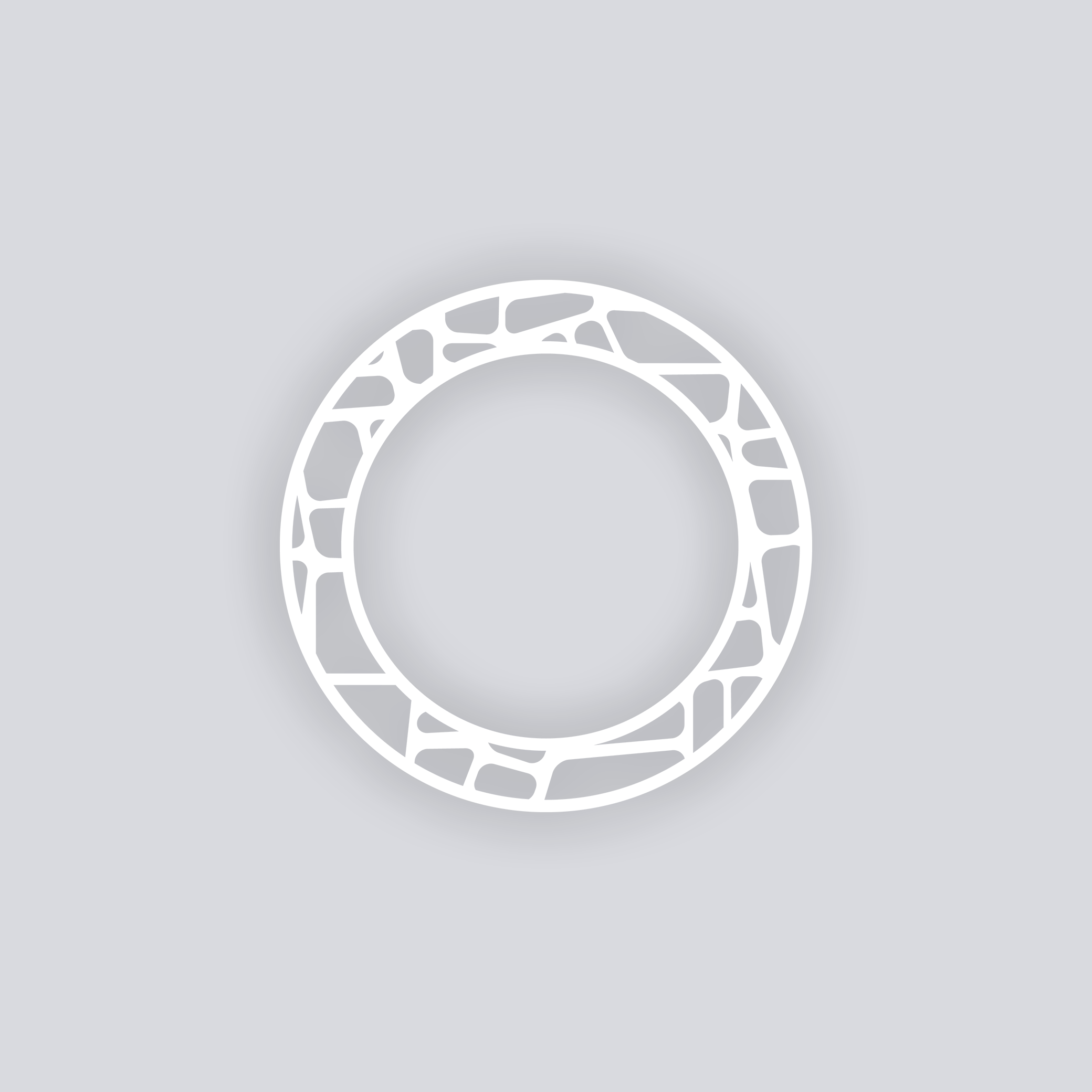 Cobblestone Circle Rim Clay Stencil