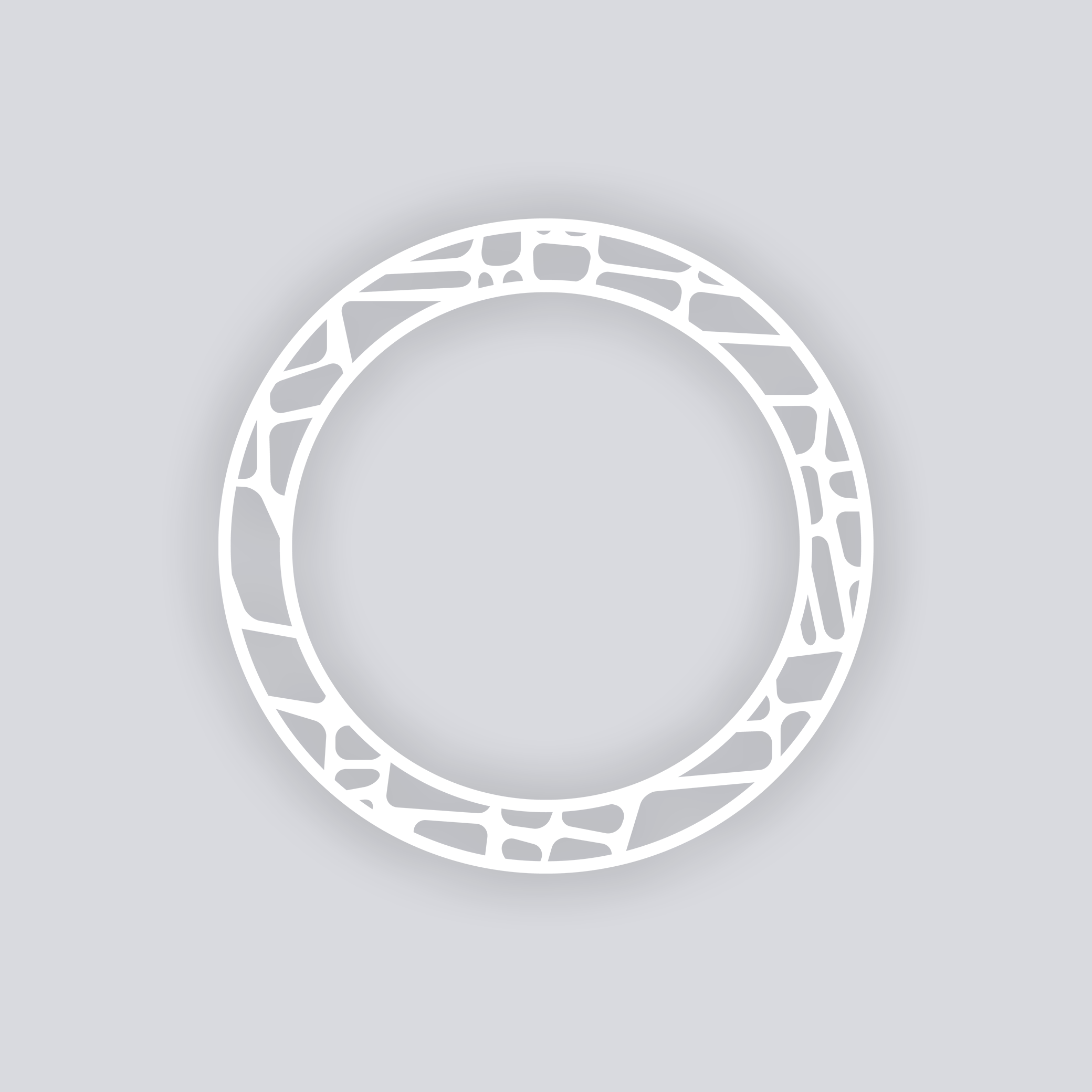 Cobblestone Circle Rim Clay Stencil