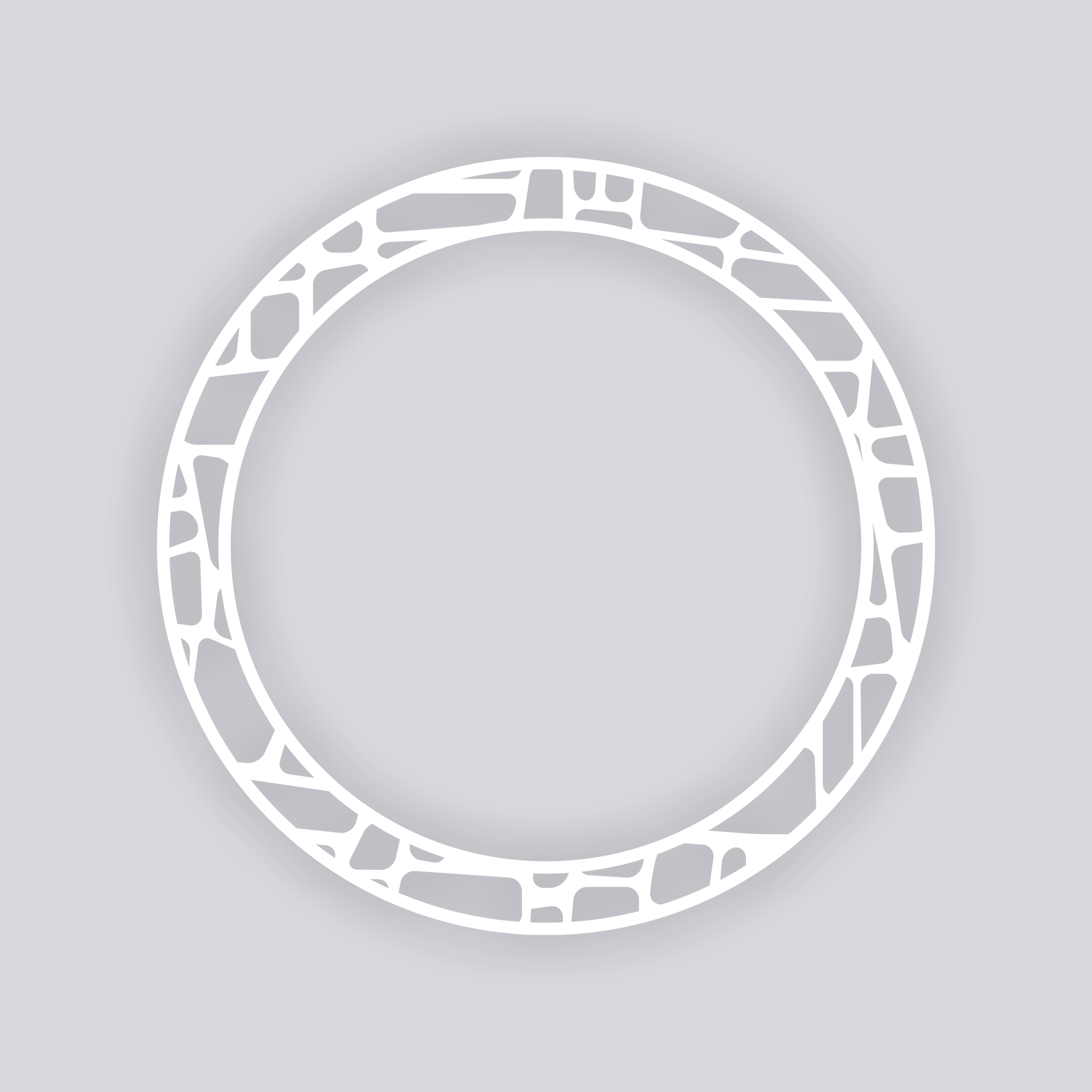 Cobblestone Circle Rim Clay Stencil