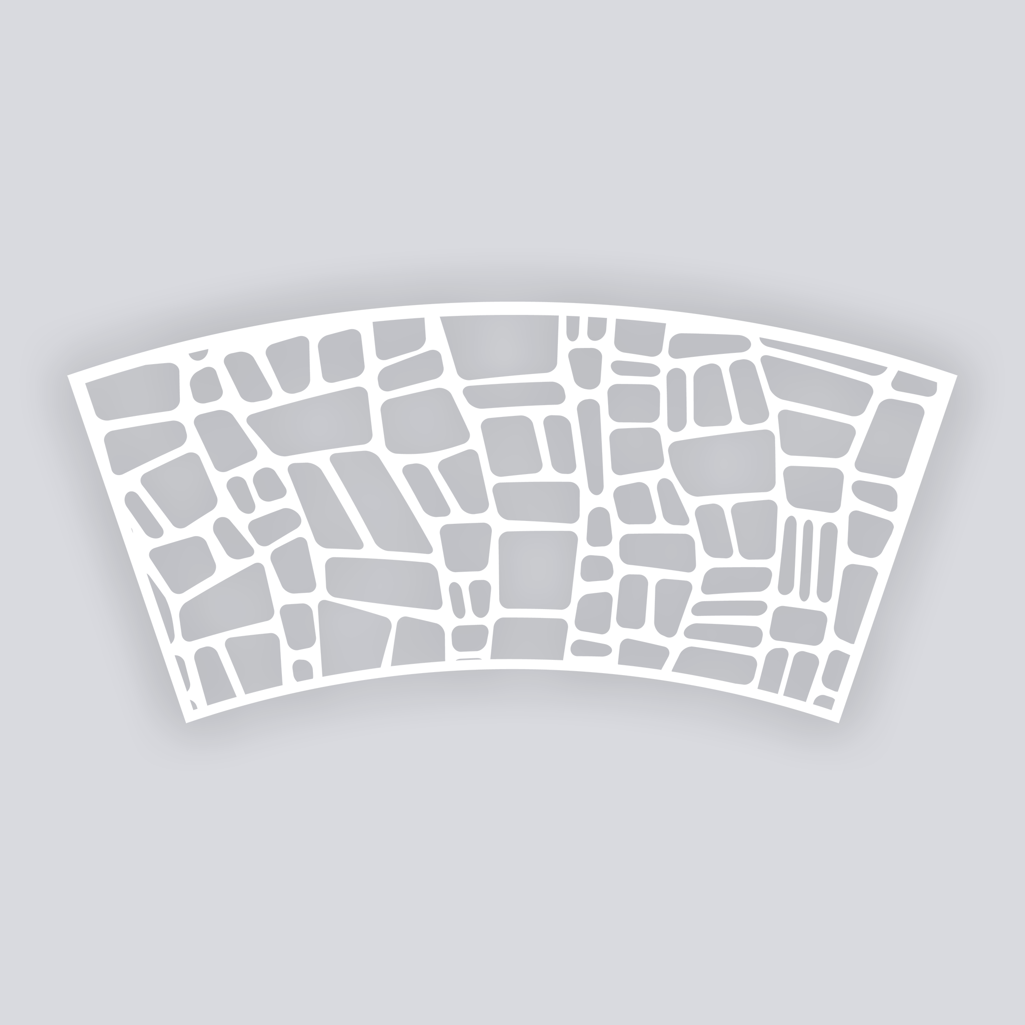 Cobblestone Cups + Cones Clay Stencil