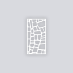 Cobblestone Rectangle Clay Face Stencil