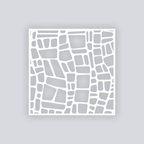 Cobblestone Square Clay Stencil