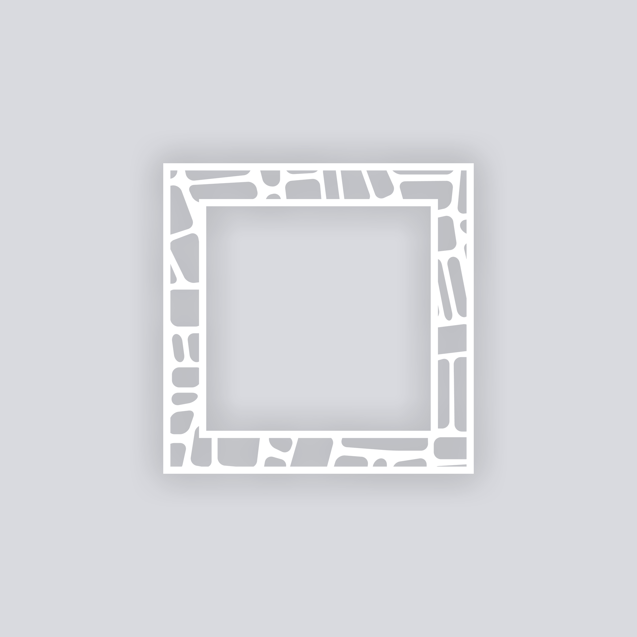 Cobblestone Square Rim Clay Stencil