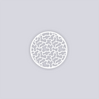 Coral Reef Circle Clay Stencil