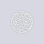 Coral Reef Circle Clay Stencil