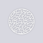 Coral Reef Circle Clay Stencil