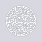 Coral Reef Circle Clay Stencil