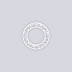 Coral Reef Circle Rim Clay Stencil