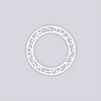 Coral Reef Circle Rim Clay Stencil