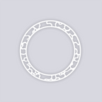 Coral Reef Circle Rim Clay Stencil