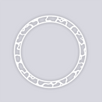 Coral Reef Circle Rim Clay Stencil