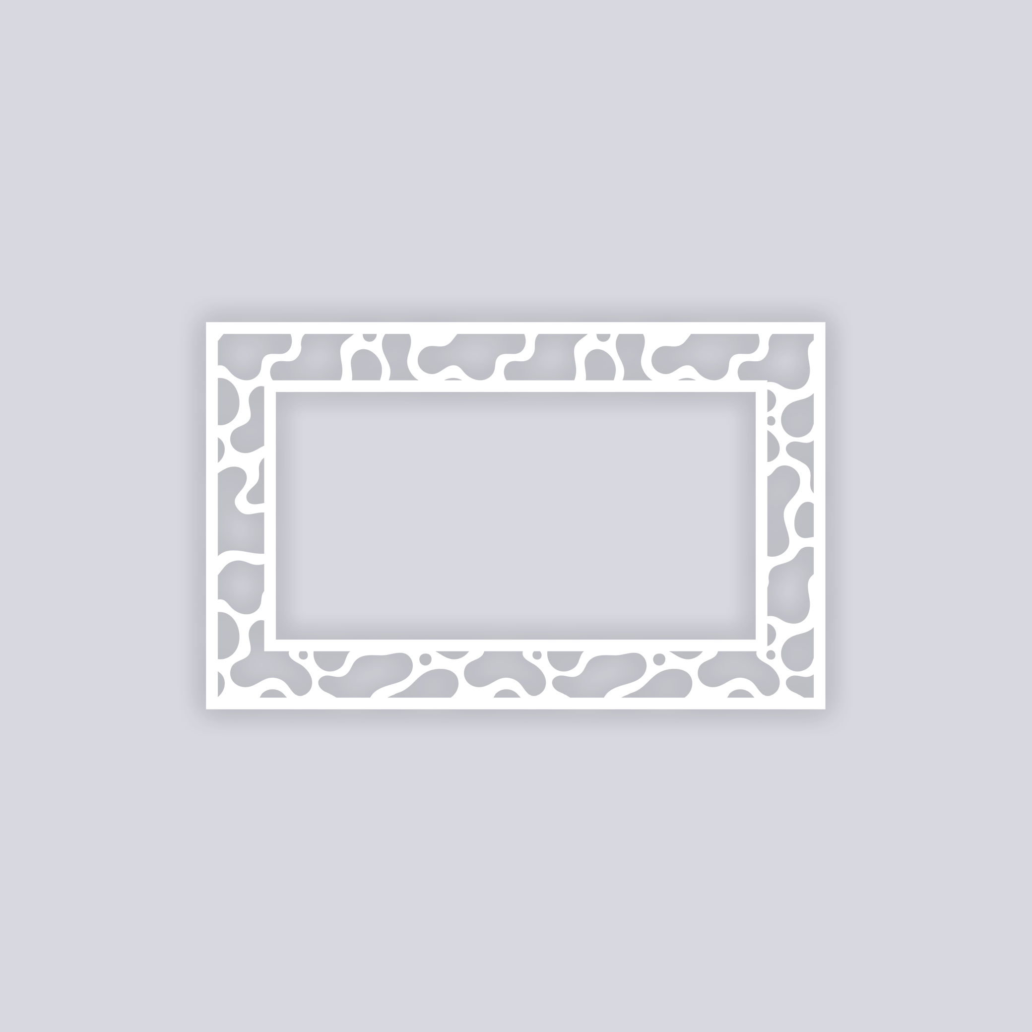 Coral Reef Rectangle Rim Clay Stencil