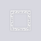 Coral Reef Square Rim Clay Stencil