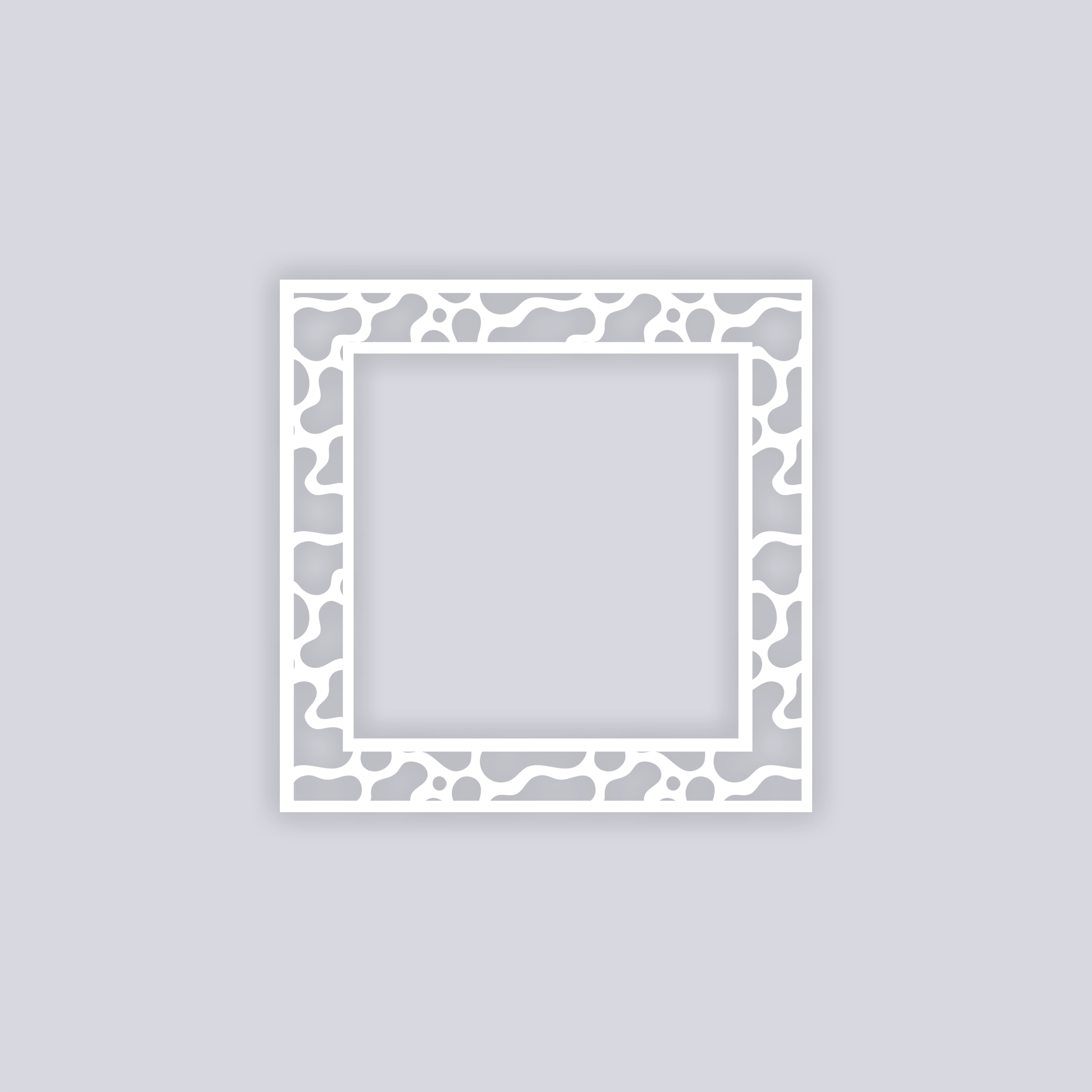 Coral Reef Square Rim Clay Stencil