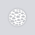 Cotton Clouds Circle Clay Stencil