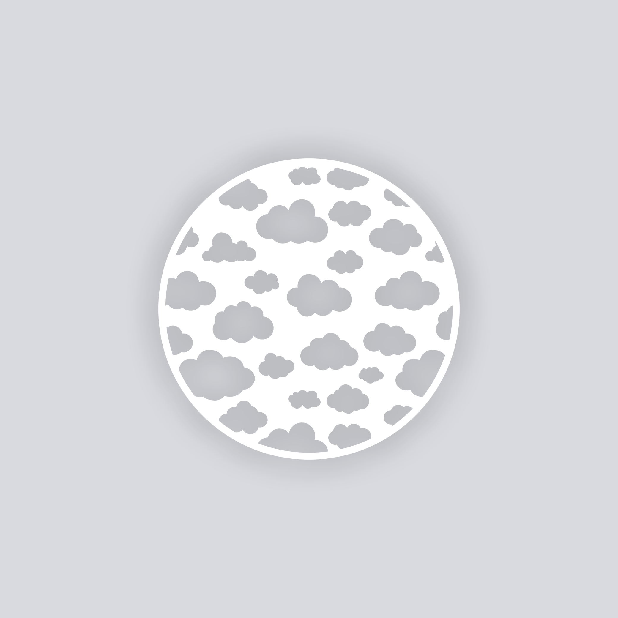 Cotton Clouds Circle Clay Stencil