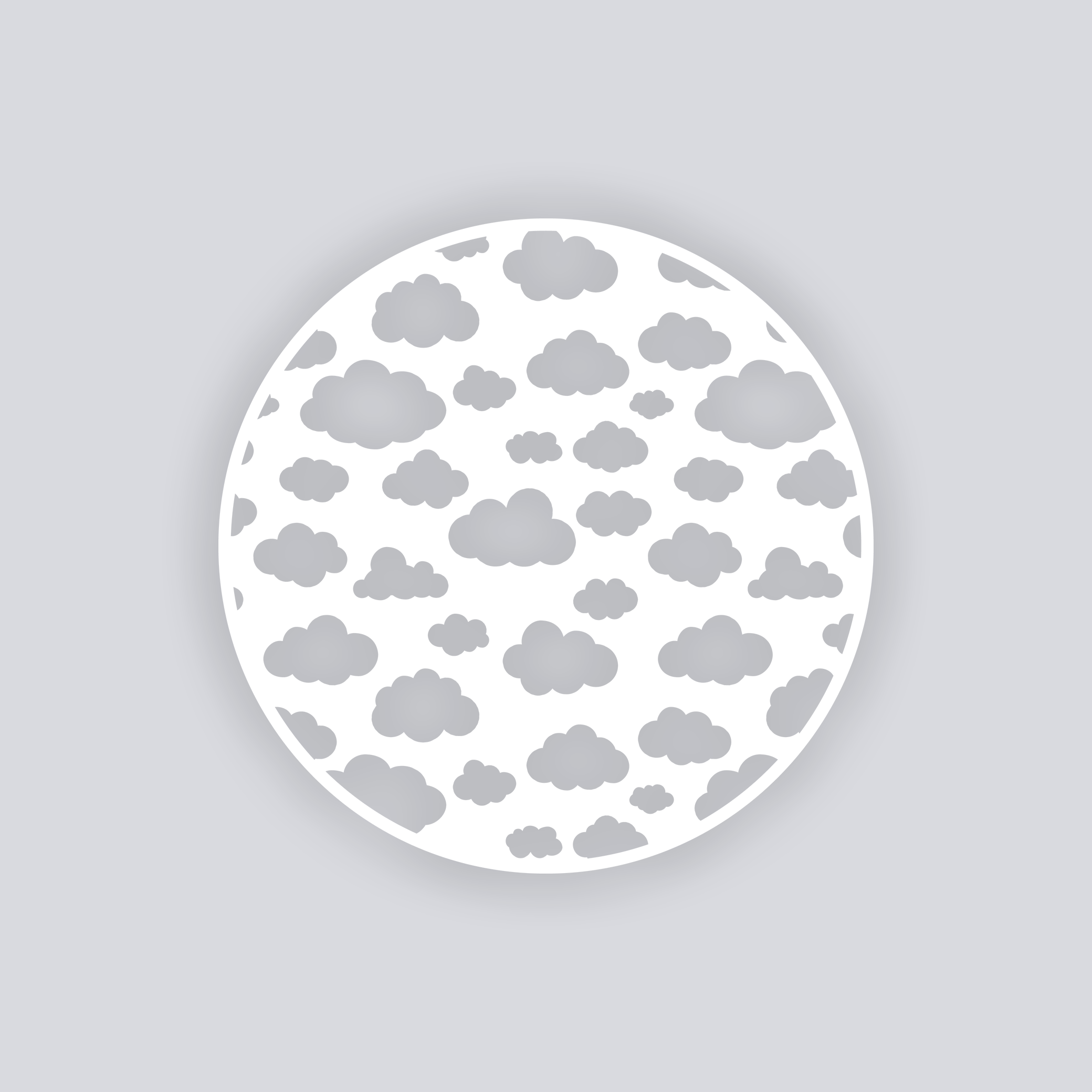 Cotton Clouds Circle Clay Stencil