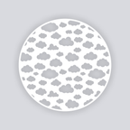 Cotton Clouds Circle Clay Stencil