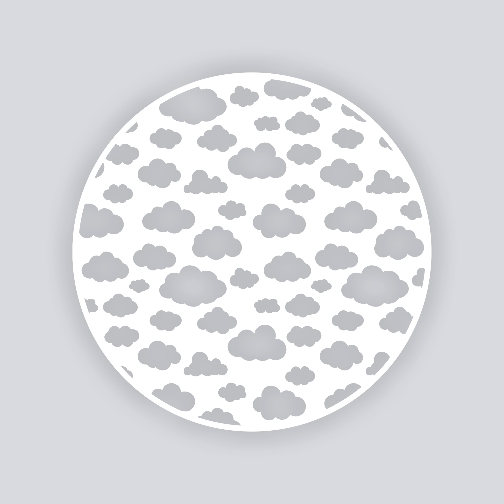 Cotton Clouds Circle Clay Stencil