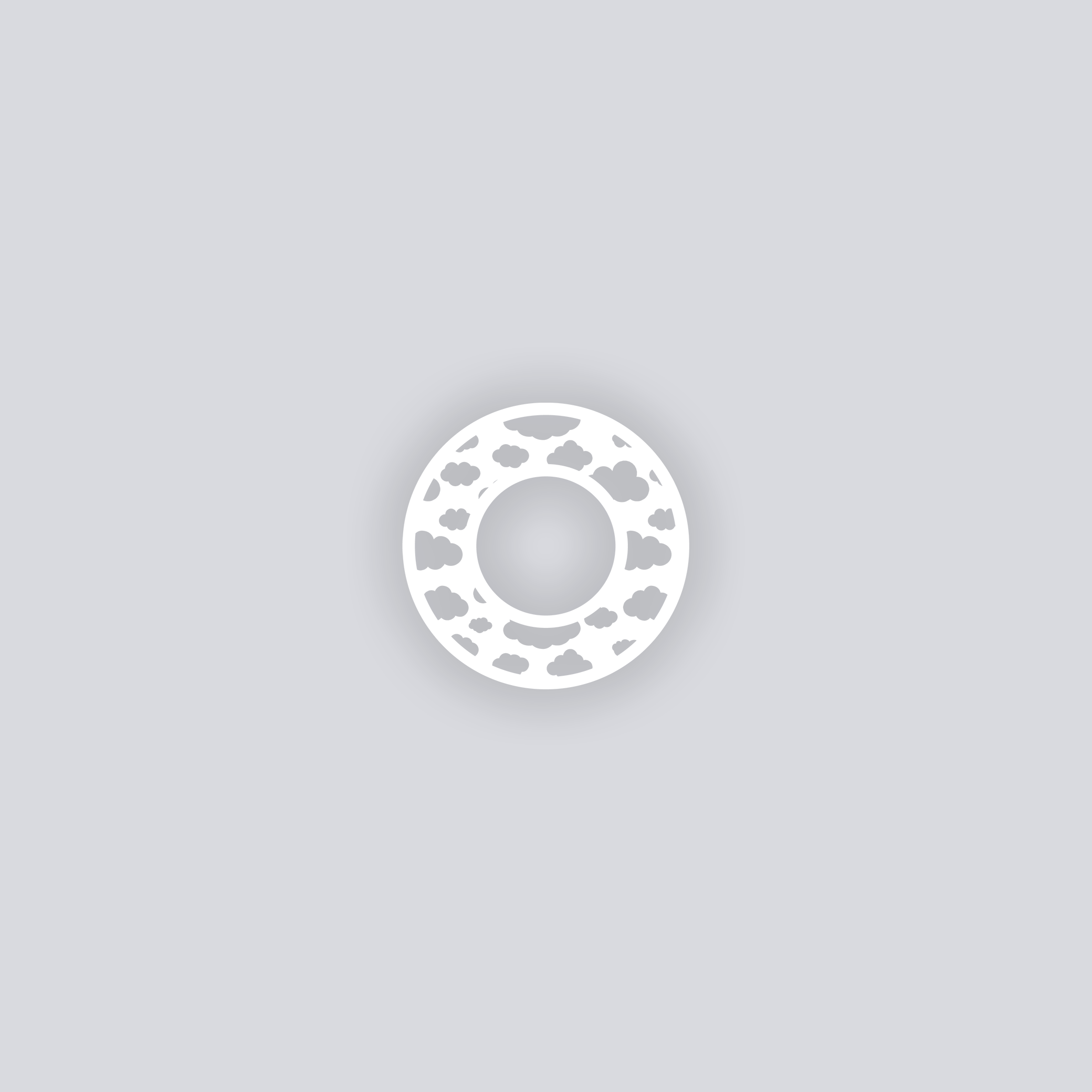 Cotton Clouds Circle Rim Clay Stencil