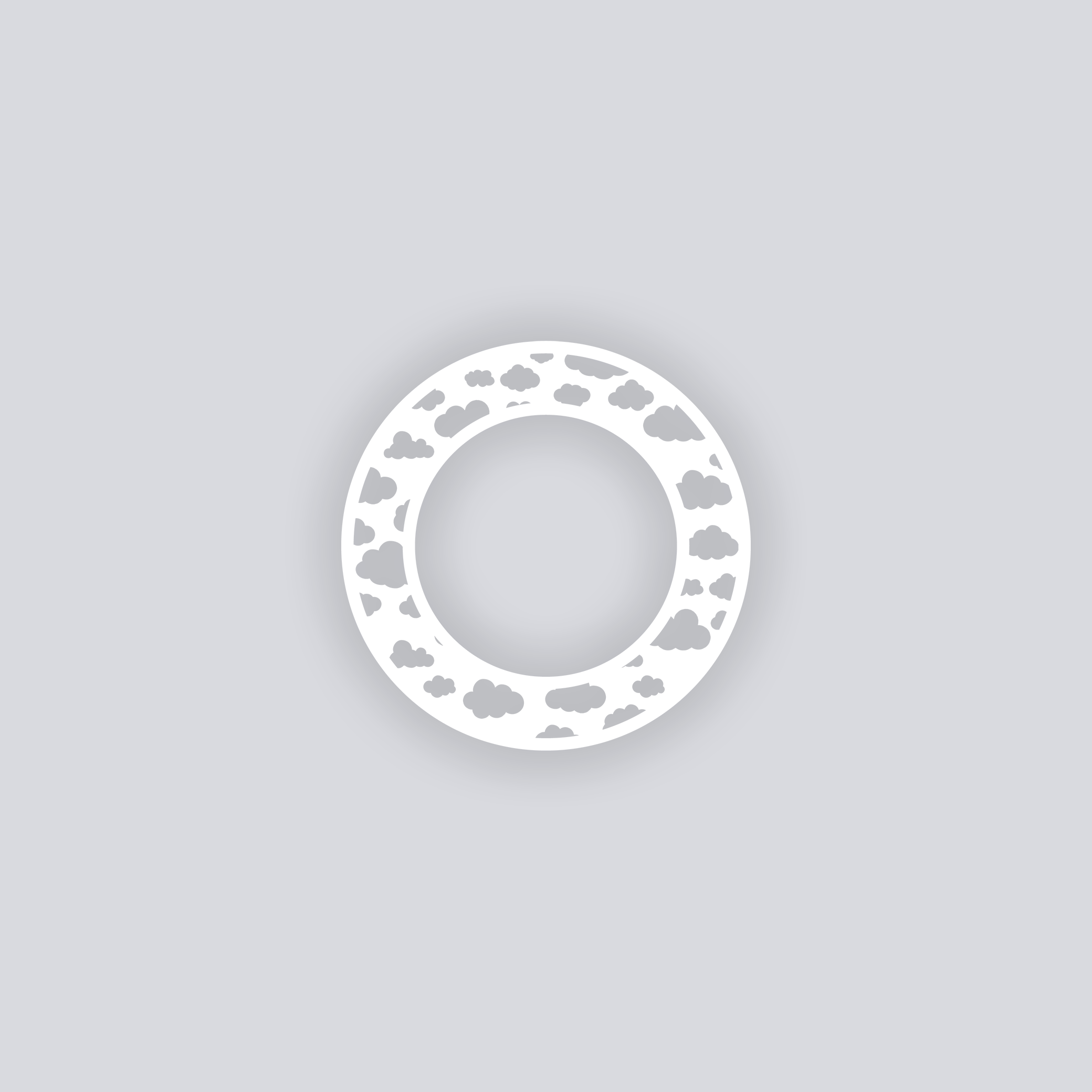 Cotton Clouds Circle Rim Clay Stencil