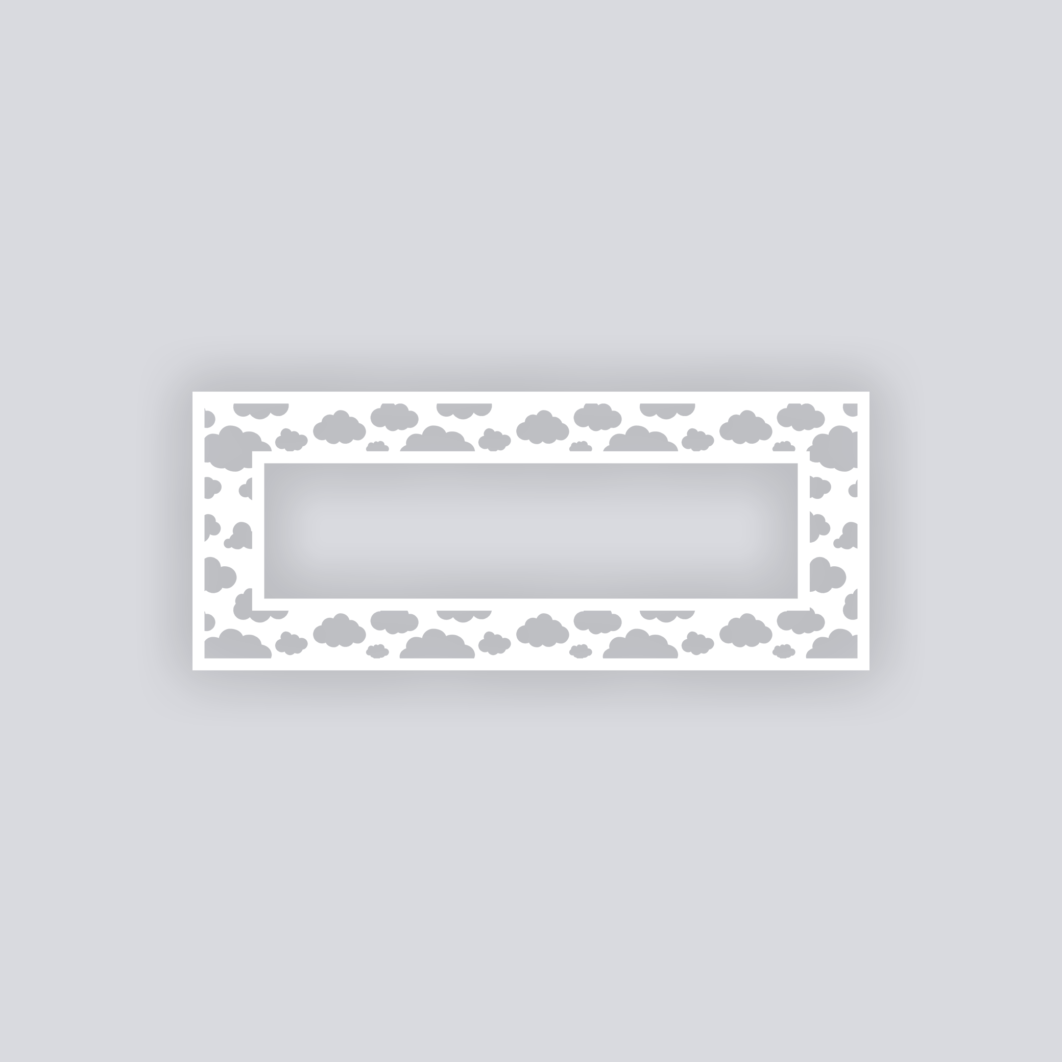 Cotton Clouds Rectangle Rim Clay Stencil