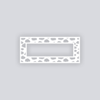 Cotton Clouds Rectangle Rim Clay Stencil