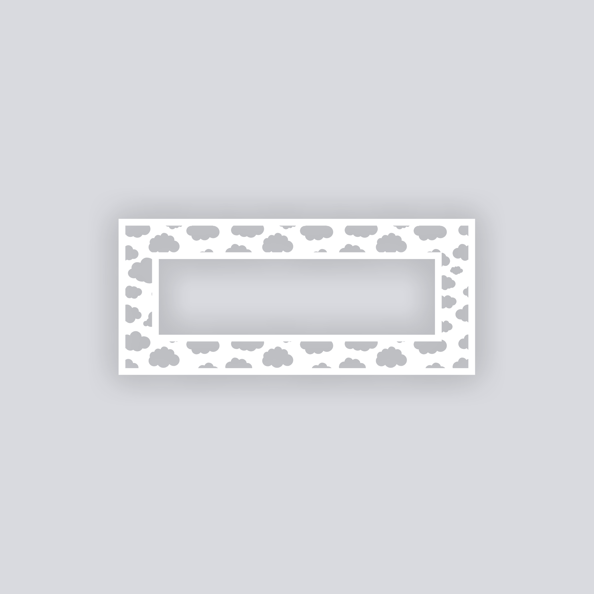 Cotton Clouds Rectangle Rim Clay Stencil