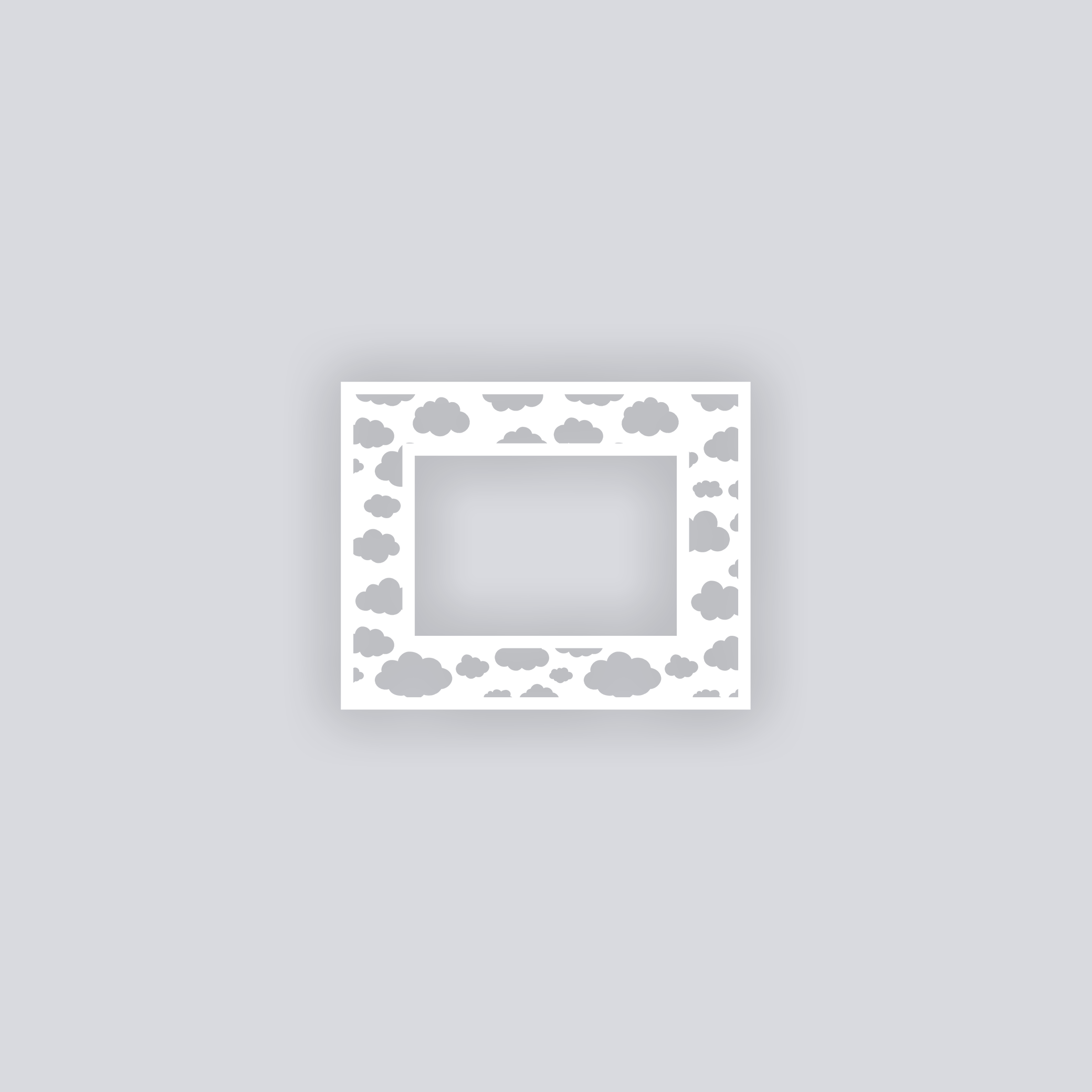 Cotton Clouds Rectangle Rim Clay Stencil