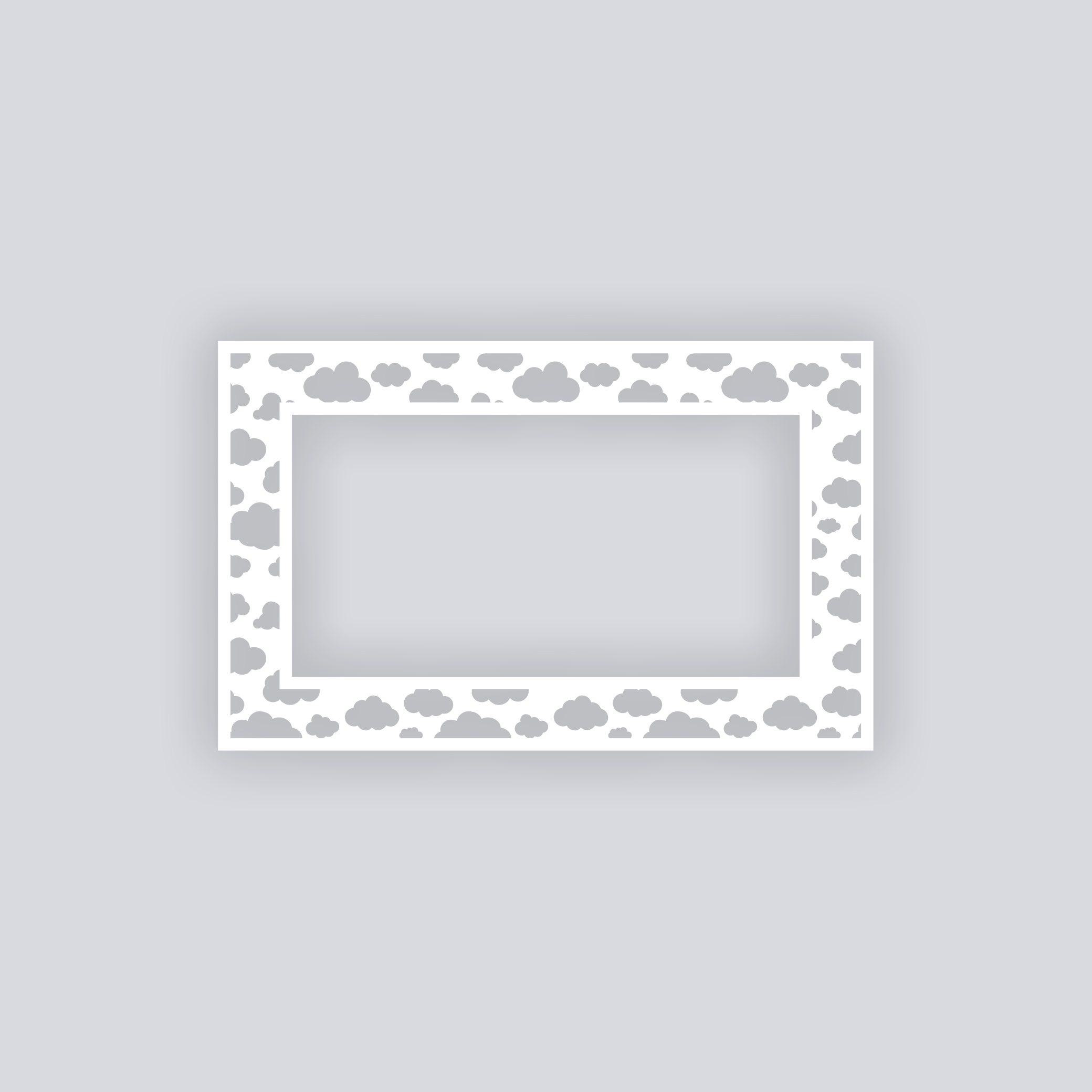 Cotton Clouds Rectangle Rim Clay Stencil