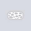 Cotton Clouds Rounded Rectangle Face Clay Stencil