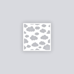 Cotton Clouds Square Clay Stencil