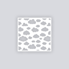 Cotton Clouds Square Clay Stencil