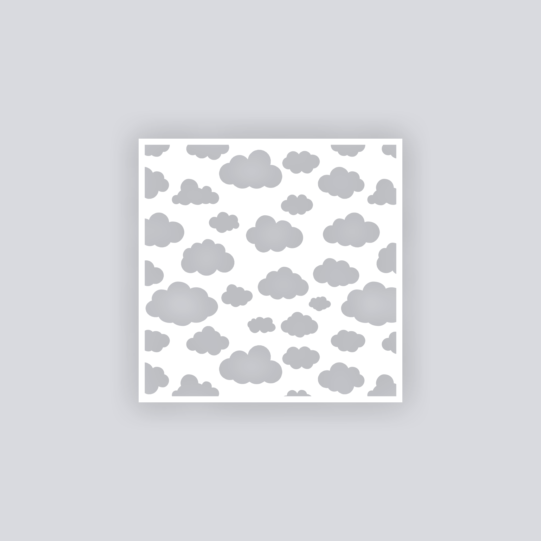 Cotton Clouds Square Clay Stencil