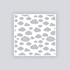 Cotton Clouds Square Clay Stencil