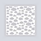 Cotton Clouds Square Clay Stencil