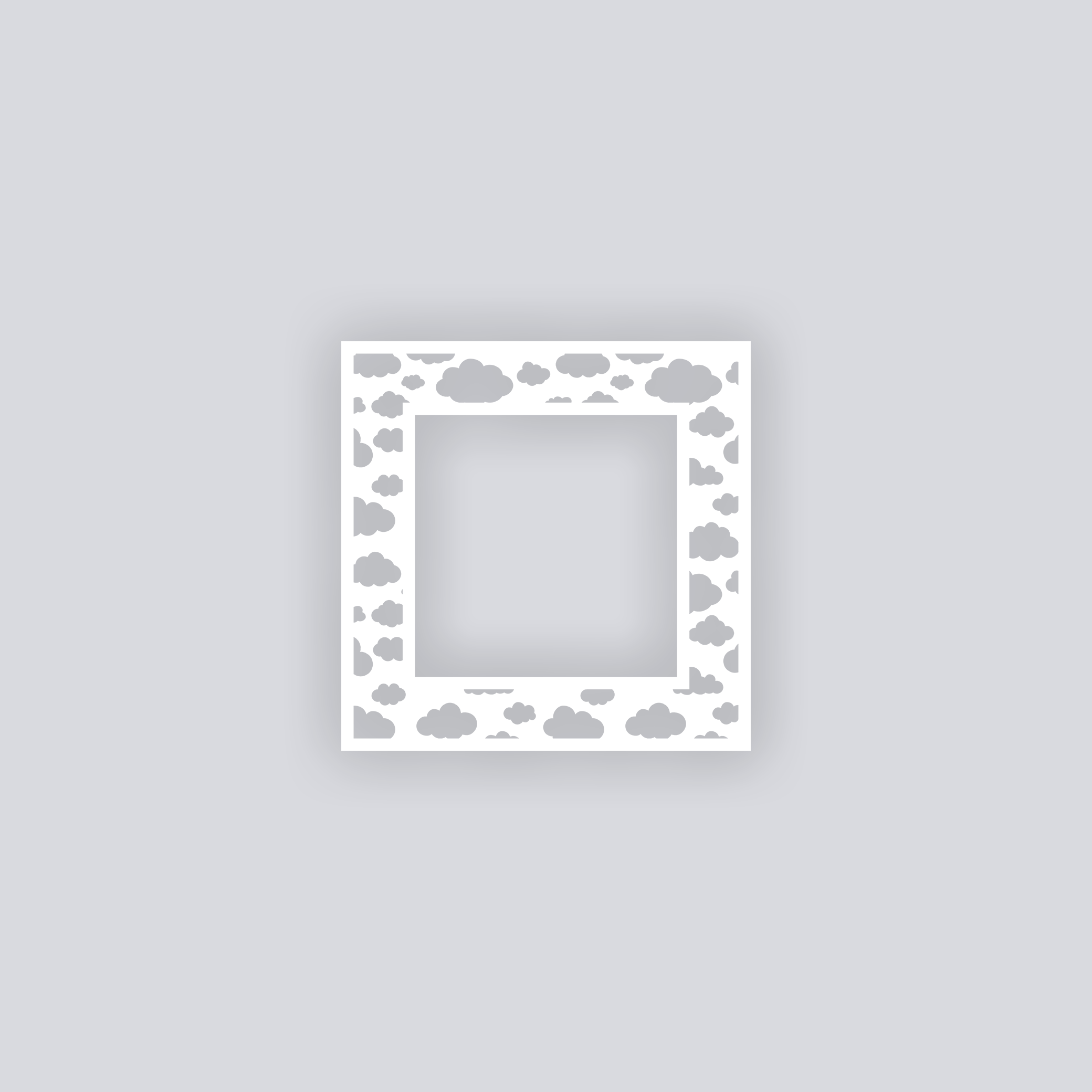 Cotton Clouds Square Rim Clay Stencil