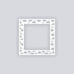 Cotton Clouds Square Rim Clay Stencil