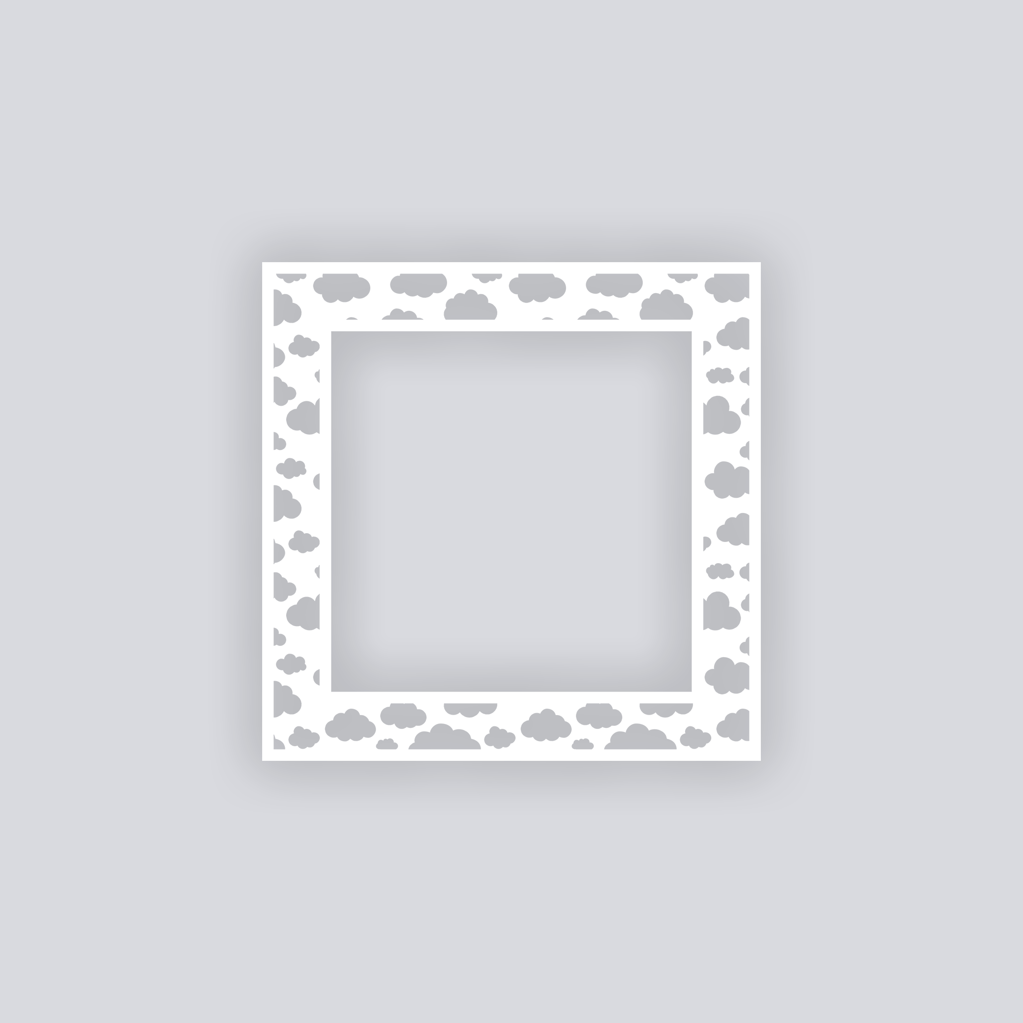 Cotton Clouds Square Rim Clay Stencil