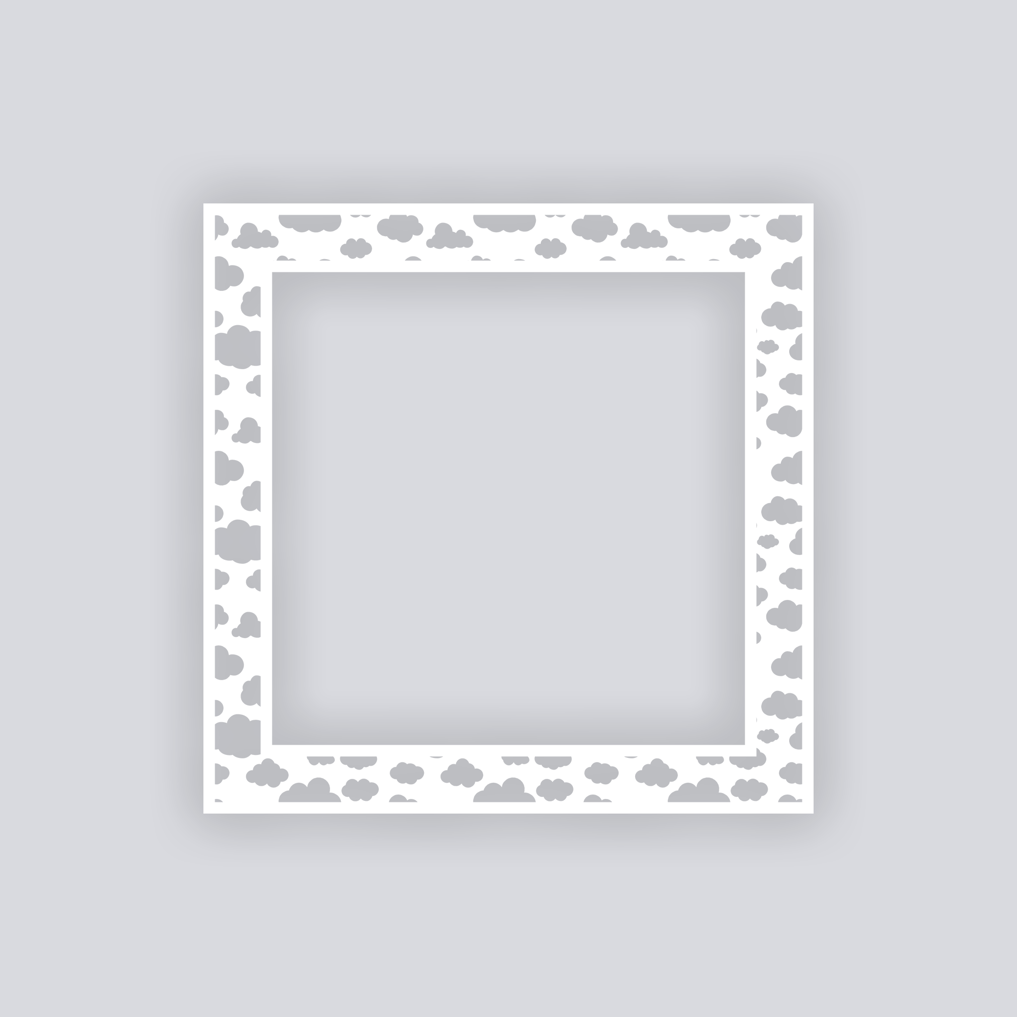 Cotton Clouds Square Rim Clay Stencil