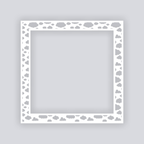 Cotton Clouds Square Rim Clay Stencil
