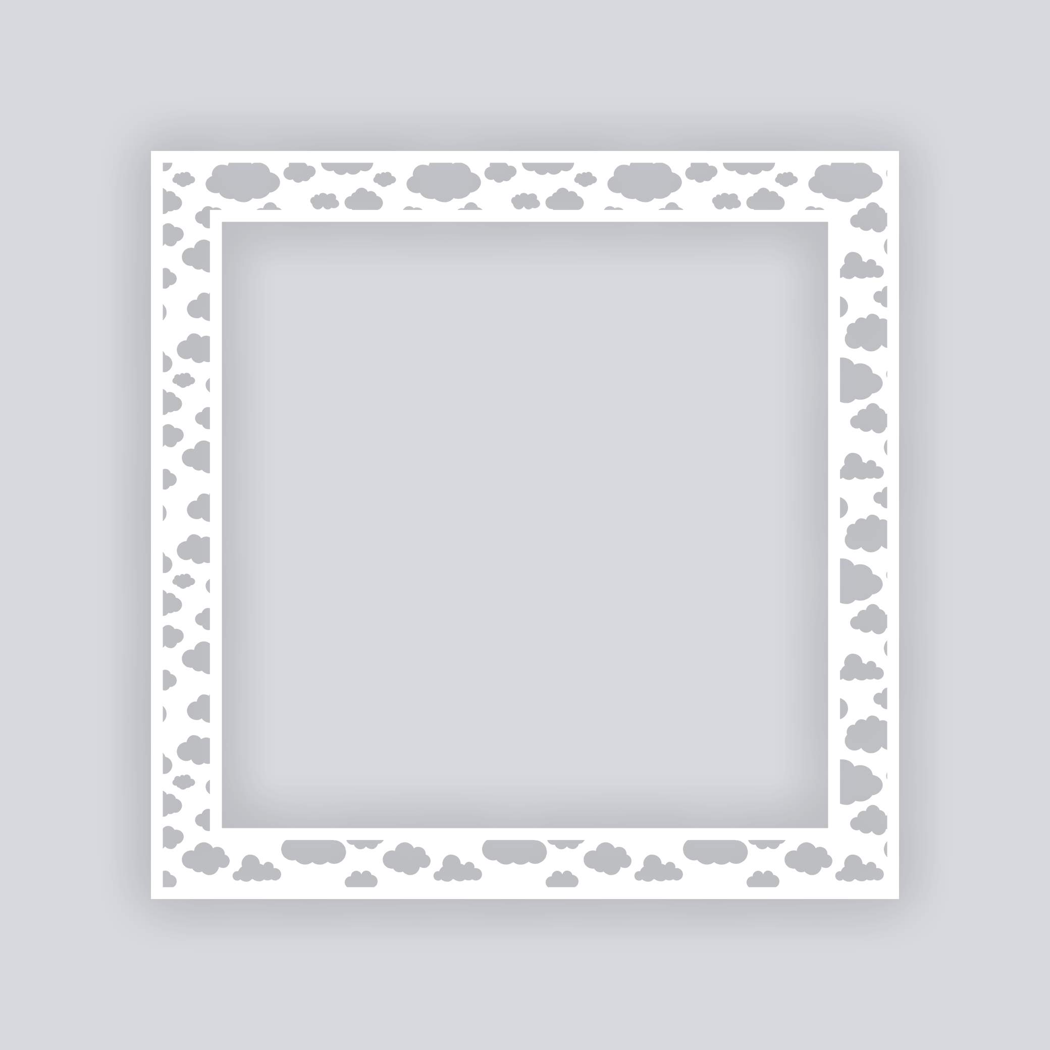 Cotton Clouds Square Rim Clay Stencil