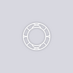 Crescent Moons Circle Rim Clay Stencil