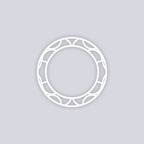 Crescent Moons Circle Rim Clay Stencil